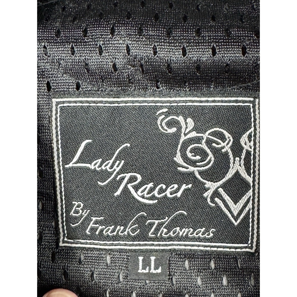 Frank Thomas Lady Racer Motorcycle Jacket Womens Mesh Armored Riding Jacket LL - Picture 14 of 16